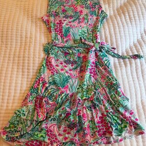 Lilly Pulitzer stretch faux wrap dress EUC
